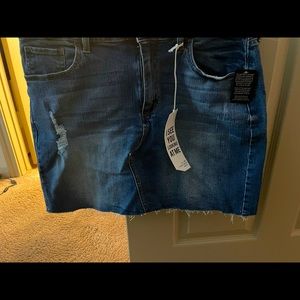 Distressed Mini Denim Skirt Size 13
